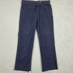 Sport-abouts Womens Jeans Straight Leg Blue Denim Dark Wash Raw Hem 31